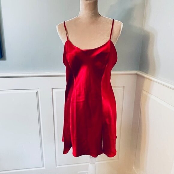 Victoria’s Secret Vintage 90's 2000’s 100% Silk Satin Finish Slip Dress Bundle L - Picture 2 of 13